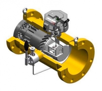 Расходомер газа турбинный SM-RI-X в разрезе