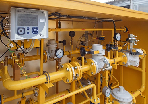 EK290 корректор газа потоковый в составе пункта учёта и редуцирования газа производства ЭЛЬСТЕР Газэлектроника